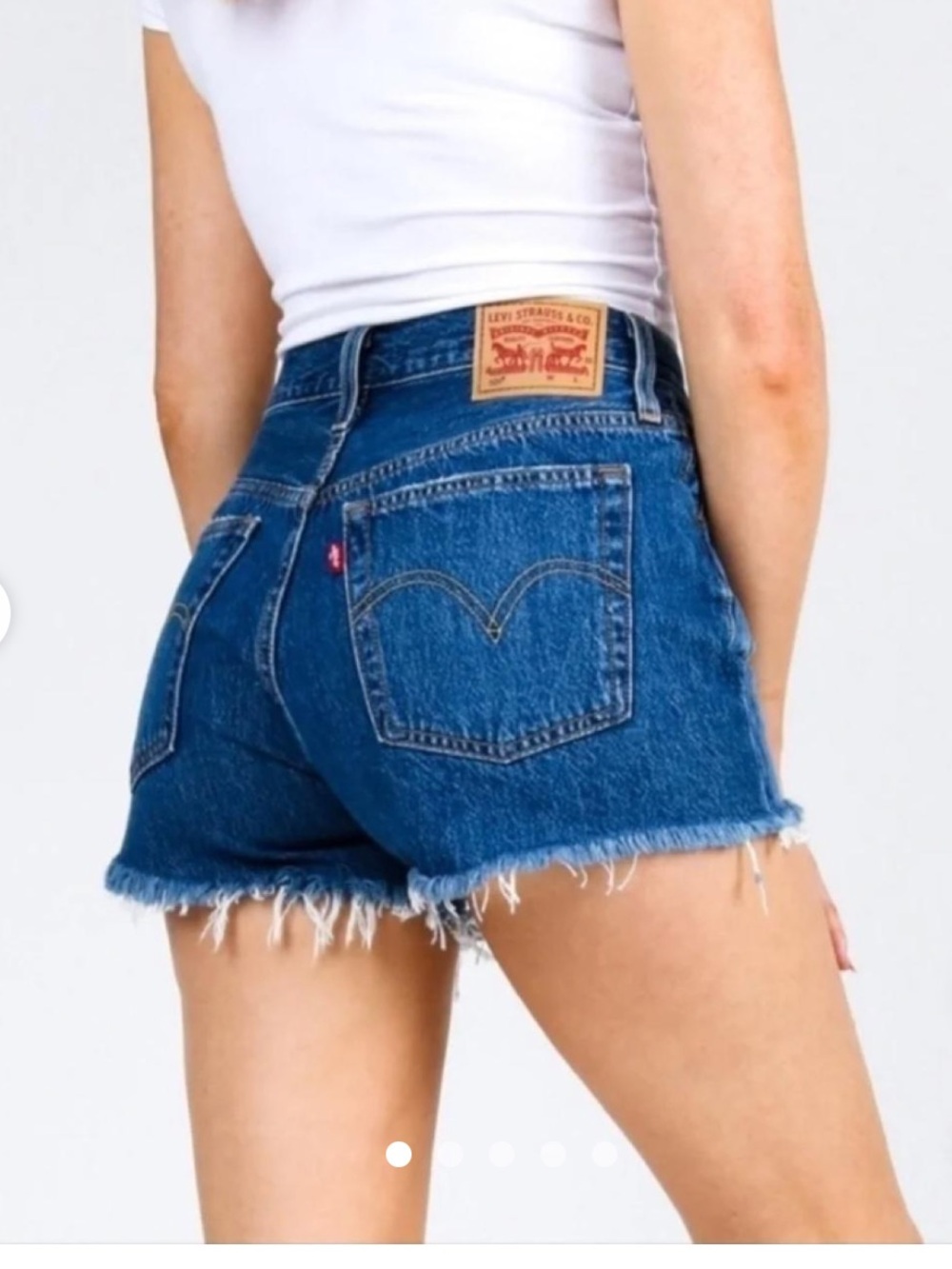 Levi's 501 Women's Blue High-Rise Denim Cutoff Shorts